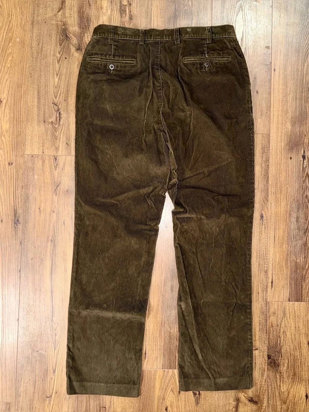 Orvis Men’s 36 Dark Olive Green Corduroy Pants Classic Straight Leg Cotton